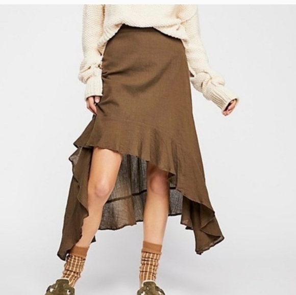 Free People Kas Gauzy Flounce Skirt NWOT - Picture 2 of 5